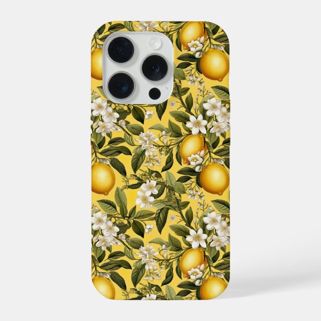 Capa de iPhone com Padrão de Limão em Design Cotta (Verso)