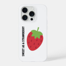 Capa de iPhone com Padrão Minimalista de Morango