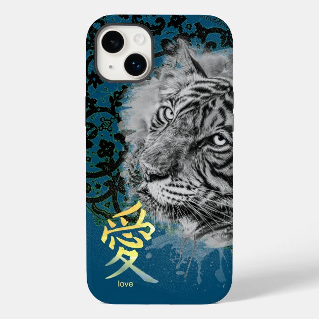 CAPA DE IPHONE COM RENDADO ANTIGO TIGRE PINTADO KA (Verso)
