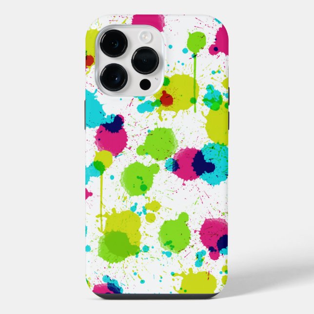 Capa de iPhone com respingo de tinta (Verso)