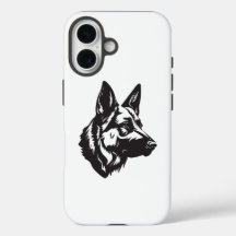 Capa de iPhone com Rosto de Pastor Alemão
