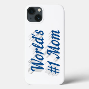 Capa de iPhone com texto azul mar Mãe