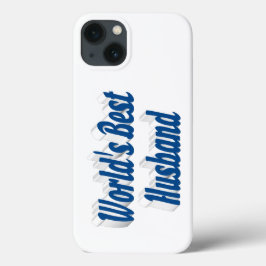 Capa de iPhone com texto azul mar para Marido