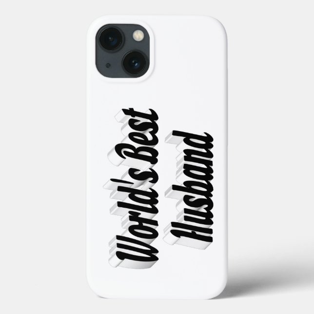 Capa de iPhone com texto preto Marido (Verso)