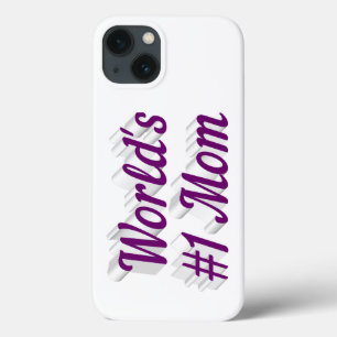 Capa de iPhone com texto roxo Mamãe