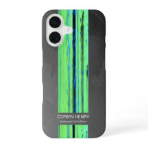 Capa de iPhone com textura abstrata e nome moderno