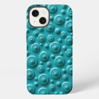 Capa de iPhone com Textura Espiral Turquesa Design