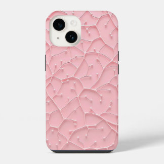 Capa de iPhone com Textura Orgânica Rosa - Visual