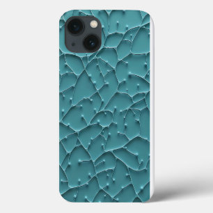 Capa de iPhone com Textura Orgânica Verde Azulada