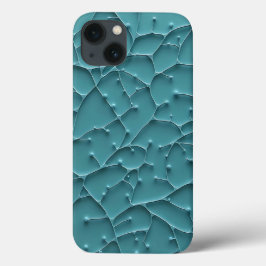 Capa de iPhone com Textura Orgânica Verde-azulado 