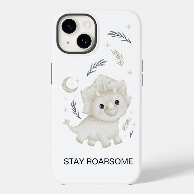 Capa de iPhone de Dinossauro Boho Fofa - Fique Rug (Verso)