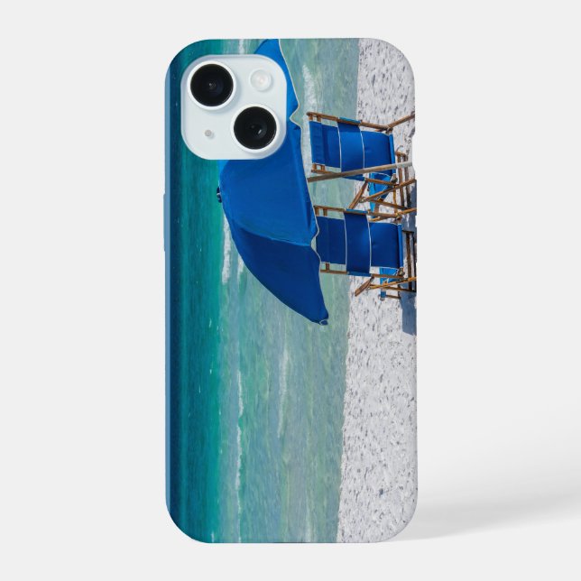 Capa de iPhone Destin Florida Cadeiras e Guarda-ch (Verso)