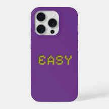 Capa de iPhone EASY Neon Pixel Art - Roxo 3D Jogos