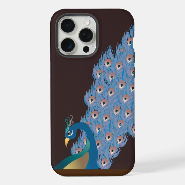 Capa de iPhone estampada com pavão (Verso)