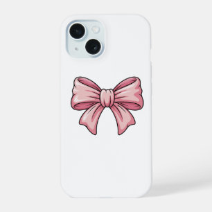 Capa de iPhone Estética Coquete com Laço Rosa Fofo