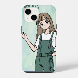Capa de iPhone Estética de Menina de Anime - Telef