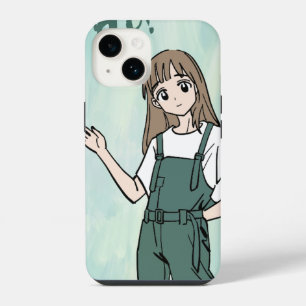 Capa de iPhone Estética de Menina de Anime - Telef