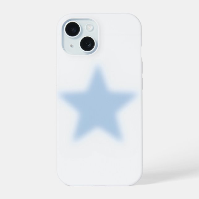 Capa de iPhone estrela azul fofa (Verso)