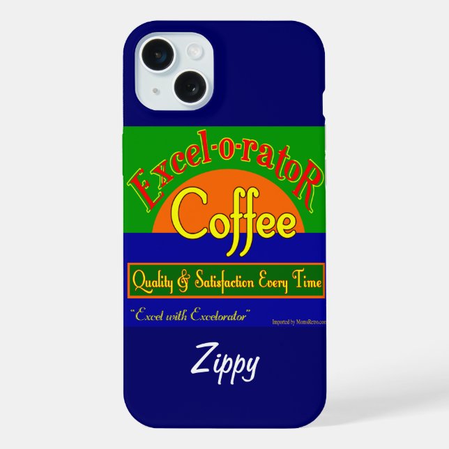 Capa de iPhone Excelorator Coffee Arte Retrô Diver (Verso)