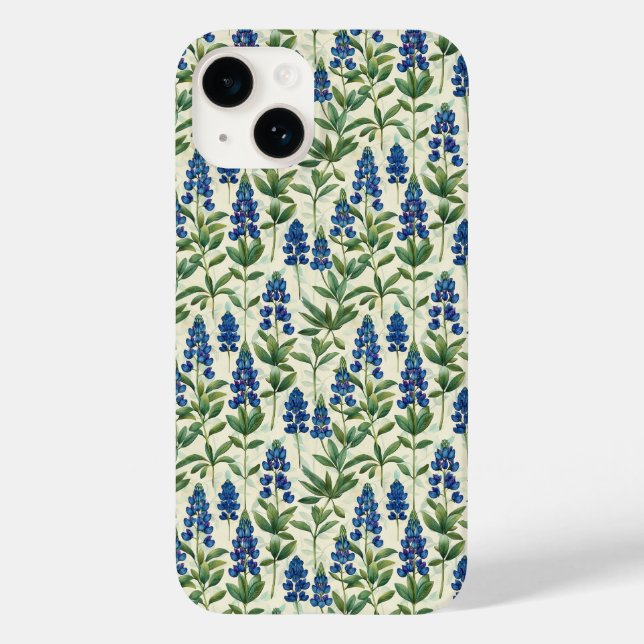 Capa de iPhone Flor de Texas Blue Bonnet (Verso)