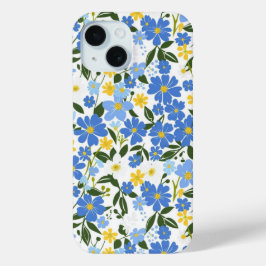 Capa de iPhone Floral Azul