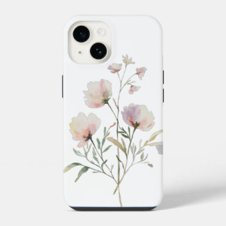 Capa de iPhone Floral em Aquarela Suave