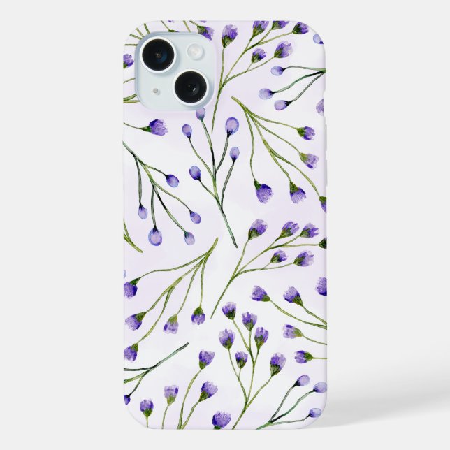 Capa de iPhone Floral Lavanda (Verso)