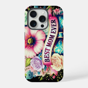 Capa de iPhone Floral Melhor Mãe do Mundo – Rosas