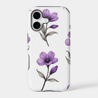 Capa de iPhone Floral Roxa