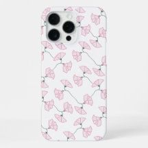 Capa de iPhone Flores de Videiras Florais Rosa