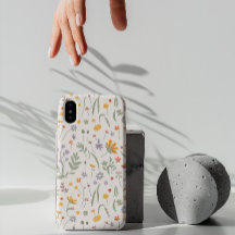 Capa de iPhone flores silvestres brilhantes boho c