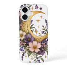 Capa de iPhone Golden Moon Wildflower Garden