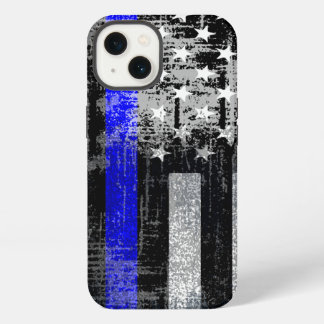 Capa de iPhone Grunge Blue Line Flag