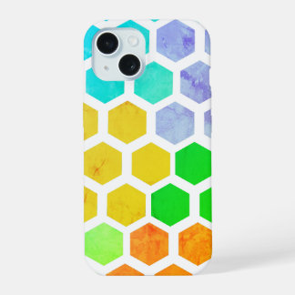 Capa de iPhone Hexagonal Colorida Moderna