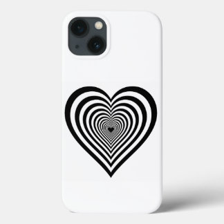 Capa de iPhone Ilusão Óptica Coração Preto