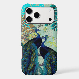 Capa de iPhone incomum PixDezines Damask/ Pavões