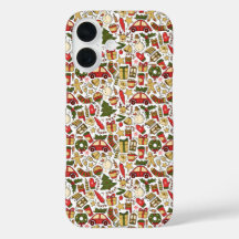 Capa de iPhone / iPad com Doodle de Natal