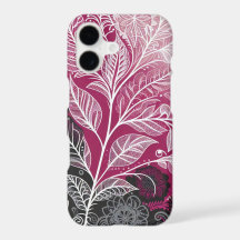 Capa de iPhone / iPad com renda rosa e preta