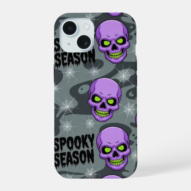 Capa de iPhone / iPad Halloween Caveira de Esquele (Verso)
