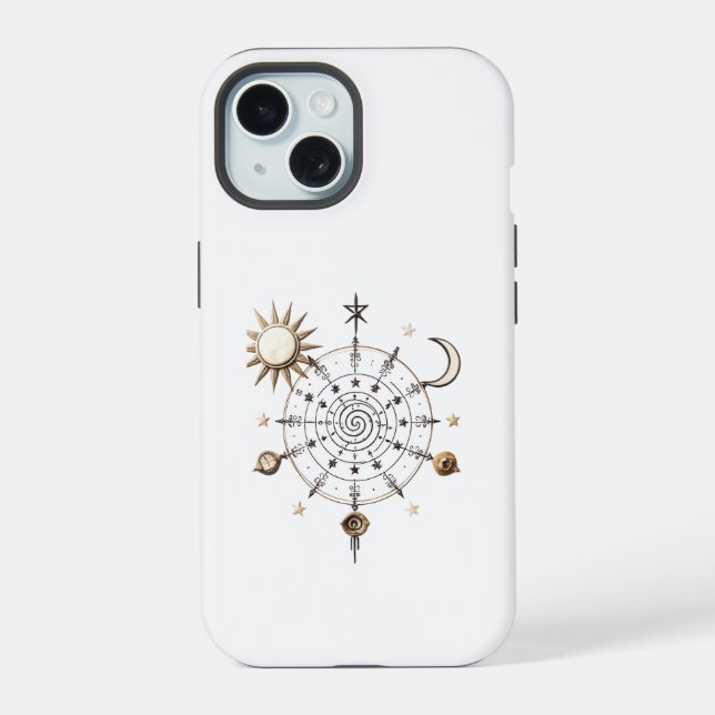 Capa de iPhone / iPad Mandala de Equilíbrio Celest (Verso)