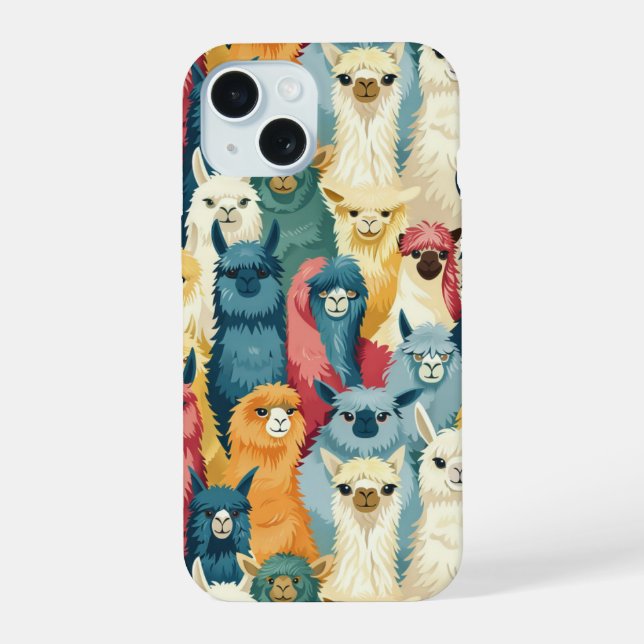 Capa de iPhone Lhamas Divertidas (Verso)