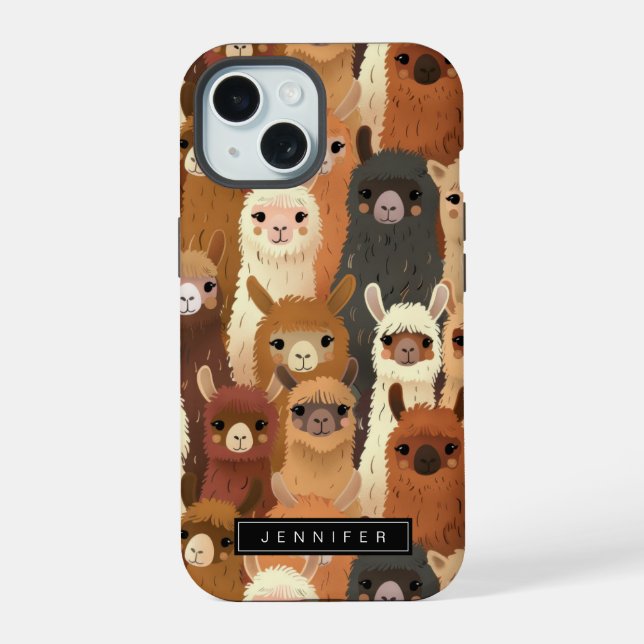 Capa de iPhone Llama Divertida (Verso)