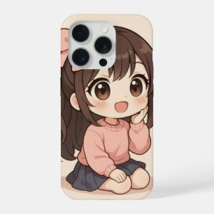 Capa de iPhone Menina Kawaii Fofa
