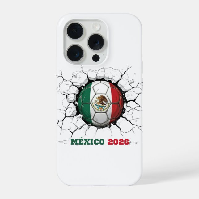 Capa de iPhone México 2026 Bola de Futebol Rachand (Verso)