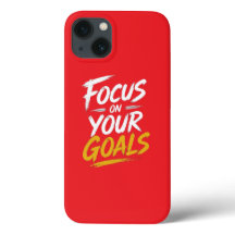 Capa de iPhone Motivacional Foque Em Seus Objetivo