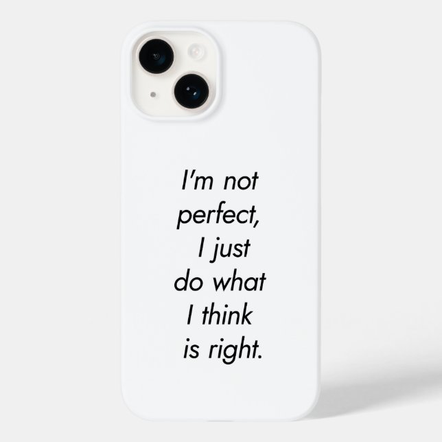 Capa de iPhone Não Sou Perfeito (Verso)