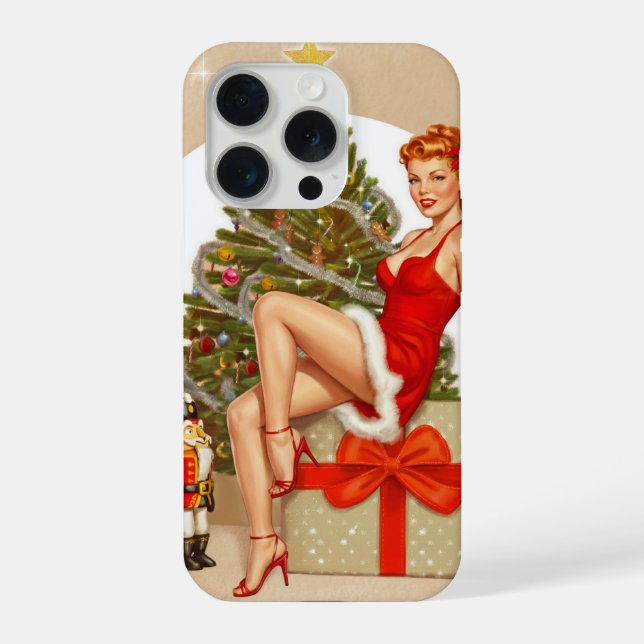 Capa de iPhone Natal Nutcracker Sweet Retro Pinup (Verso)