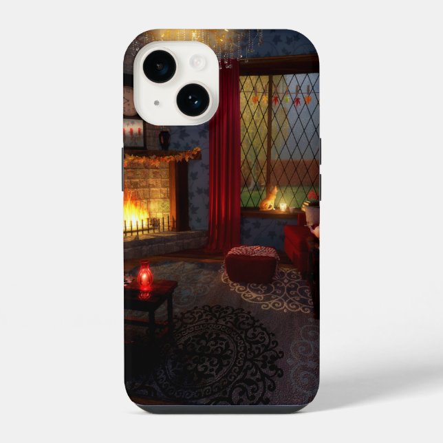 Capa de iPhone Outono Tranquilidade (Verso)