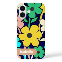 Capa de iPhone padrão floral colorido estético