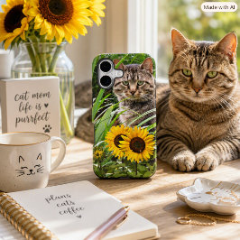 Capa de iPhone para mães de gatos, gato tabby e gi
